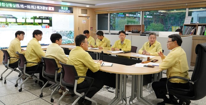 박은식 산림청장, 여름철 호우 대비 남부지방산림청 산사태 예방·대응 태세 점검