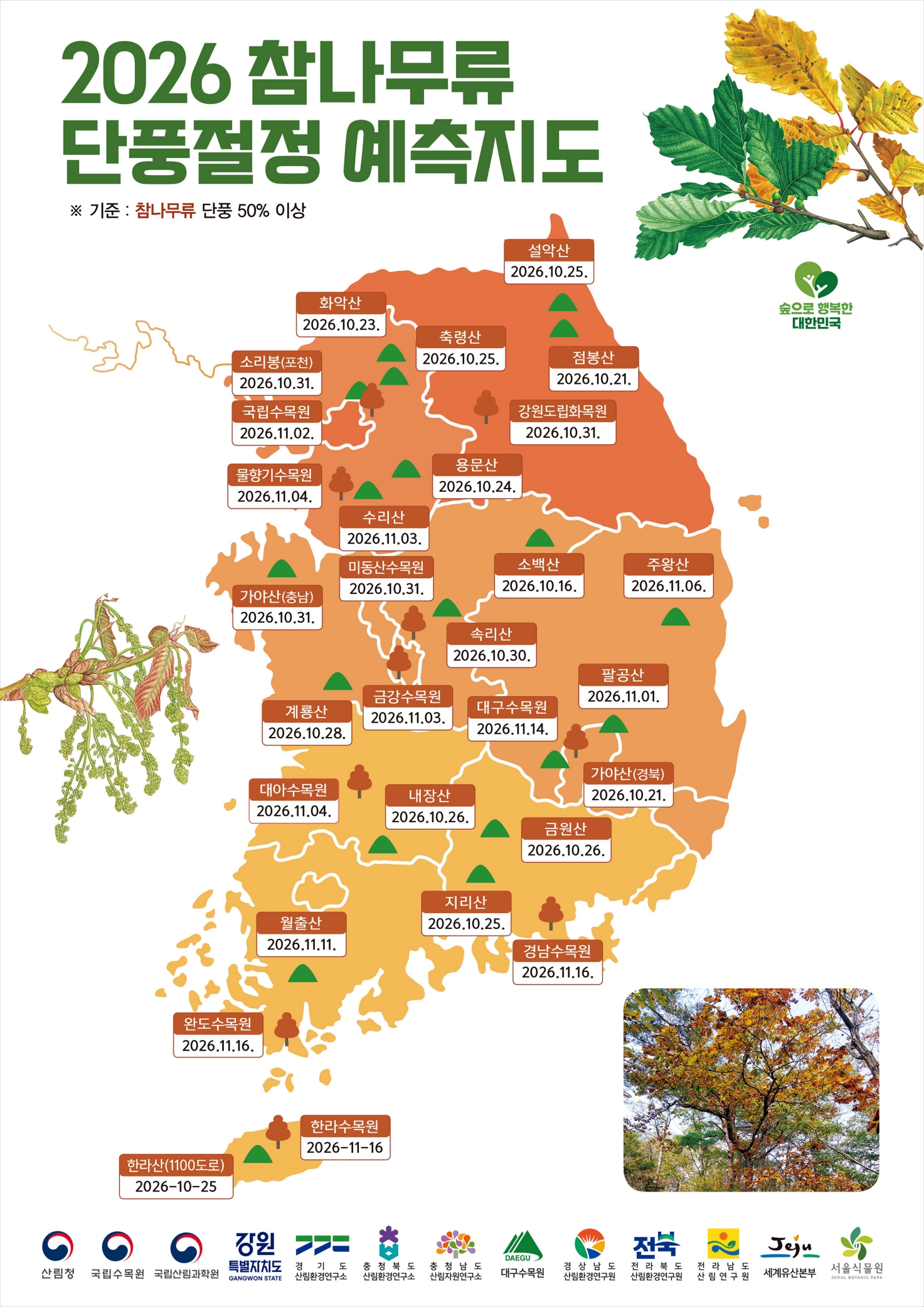 붉은 단풍, 노란 은행… 한반도 가을은 언제 절정일까? 이미지2