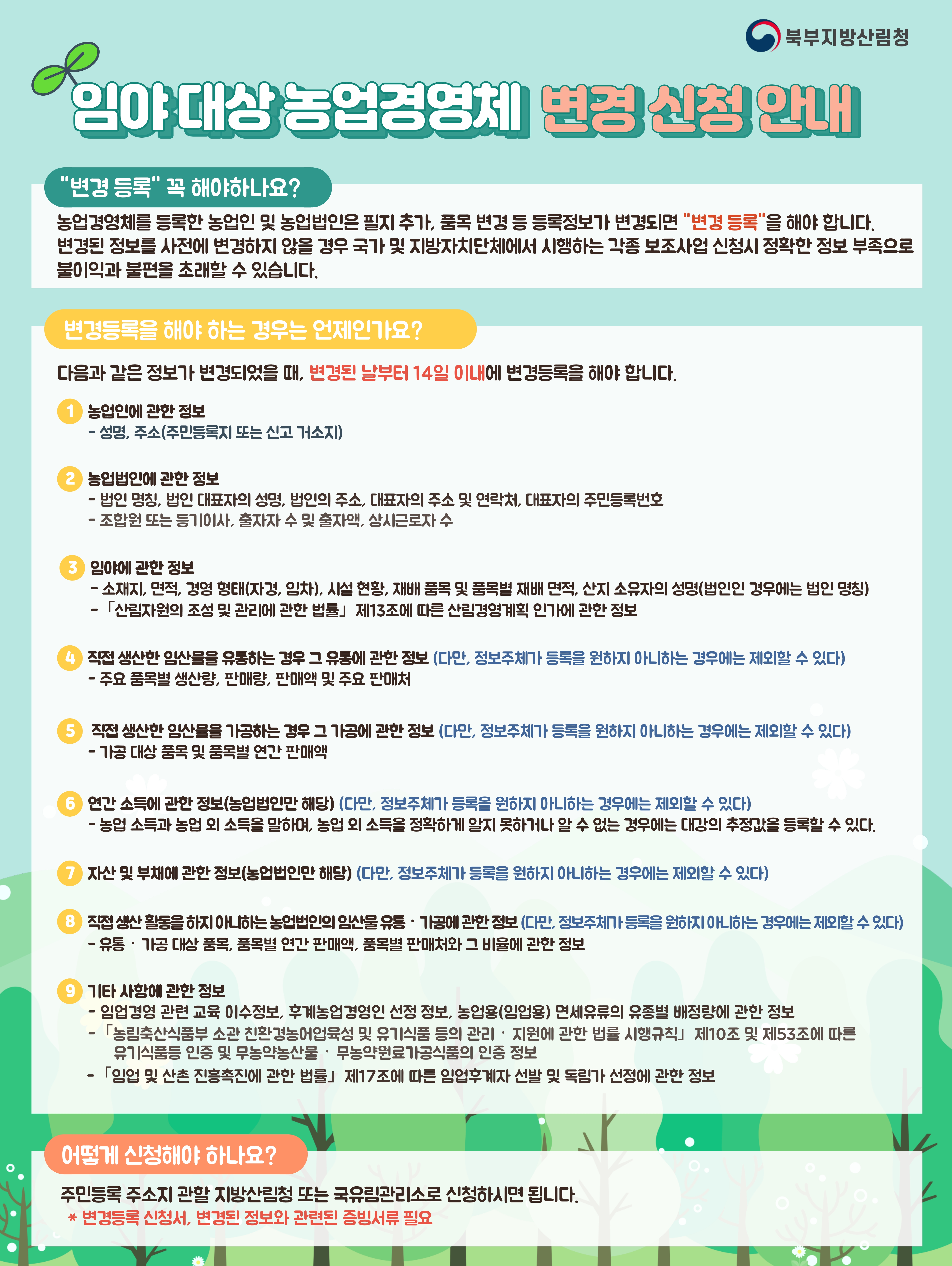임업경영체 변경사항, 빠짐없이 신고하세요! 이미지2