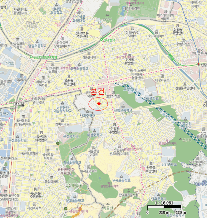 관악구 신림동 1491-13 다세대 경매 물건 사진