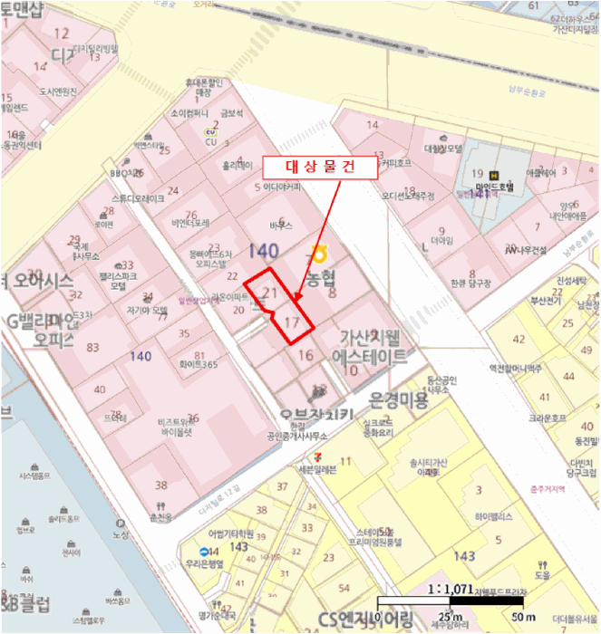 금천구 가산동 140-17 오피스텔 경매 물건 사진