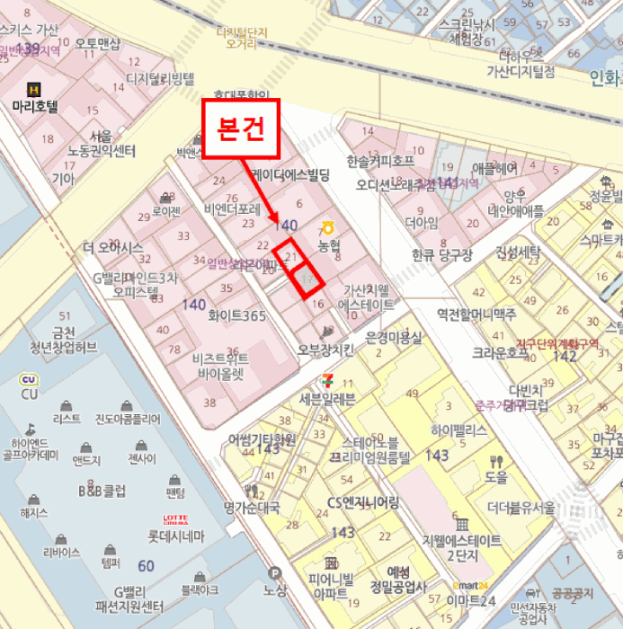 금천구 가산동 140-17 오피스텔 경매 물건 사진