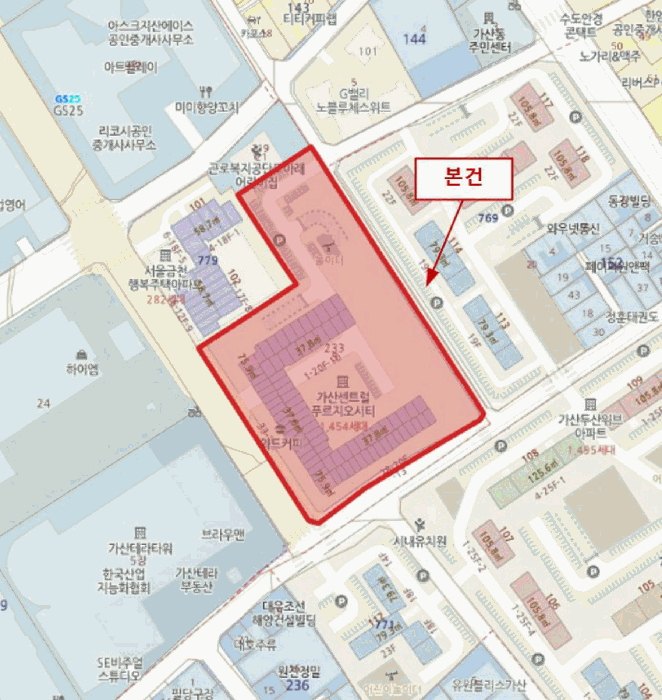 금천구 가산동 233-5 오피스텔 경매 물건 사진