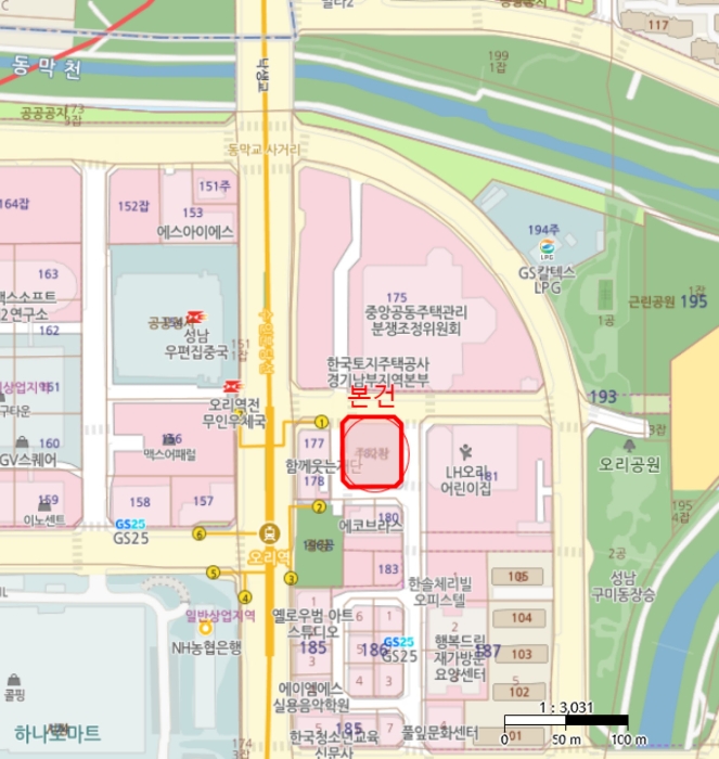 성남시 구미동 분당대맥주차빌딩 업무시설 경매 물건 사진