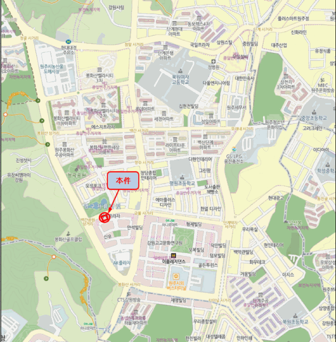 원주시 단계동 1115-2 상가,오피스텔,근린시설 경매 물건 사진