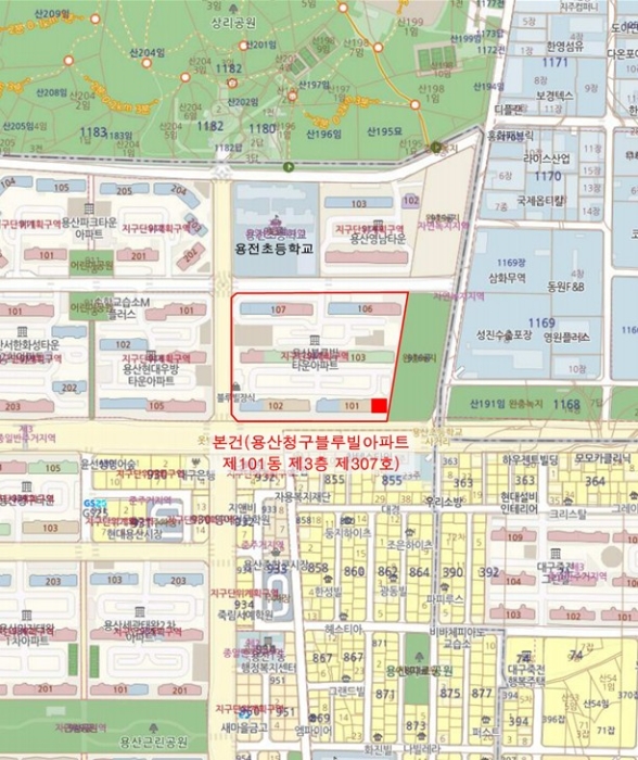 달서구 용산동 용산청구블루빌아파트 아파트 경매 물건 사진