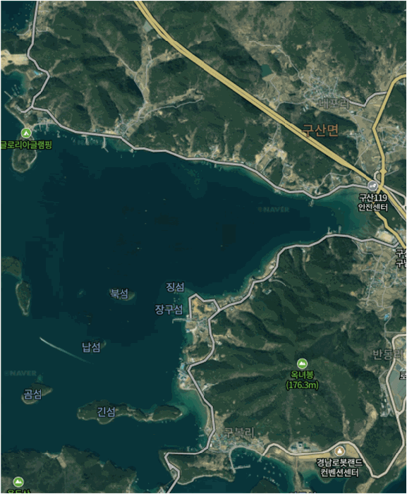 어장의위치 : 경상남도 어업권 경매 물건 사진